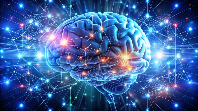 Futuristic Abstract Human Brain in Action Futuristic Abstract Human Brain in Action