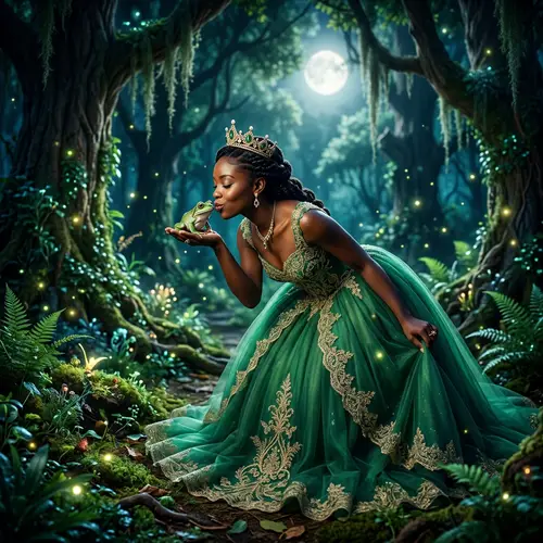 Princess Tiana Kissing Frog | Enchanted Forest Magic