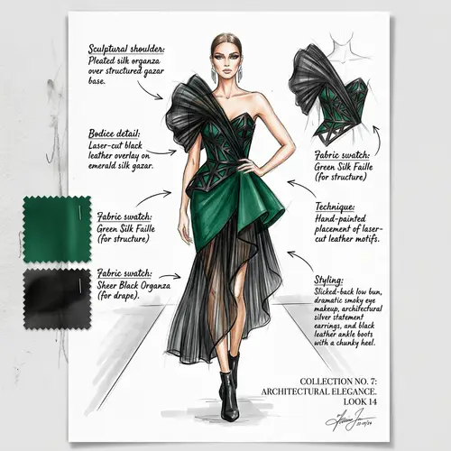 Runway-Ready Fashion Design Illustration