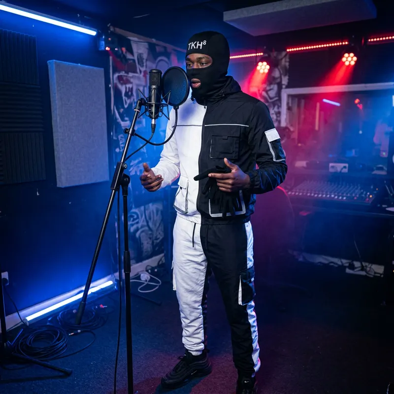 Masked UK Drill Rapper at TKH⁸ Performance Masked UK Drill Rapper at TKH⁸ Performance