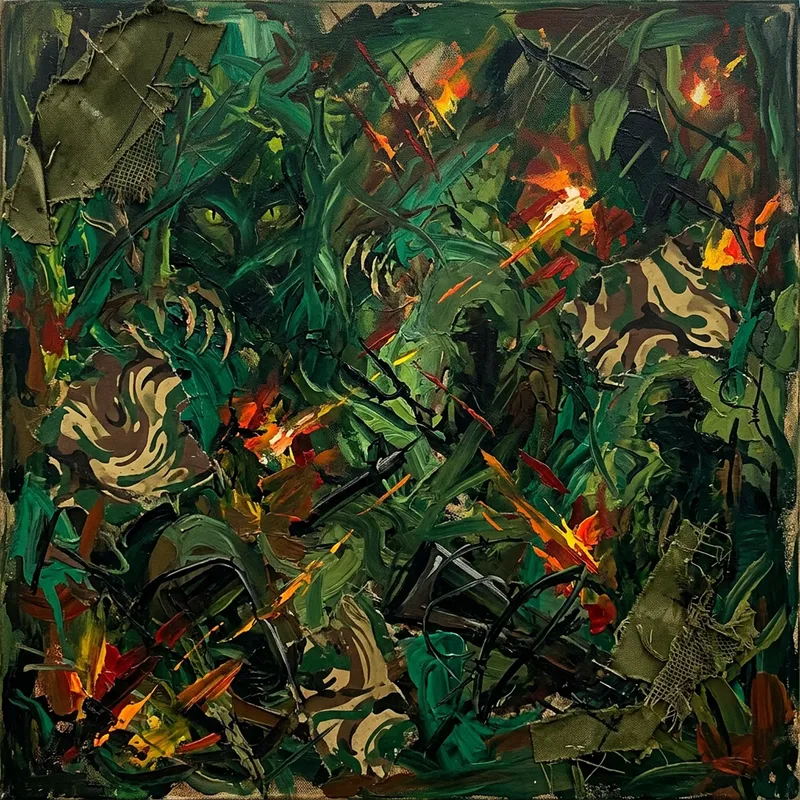 Abstract Jungle Warfare | Surreal Green Chaos