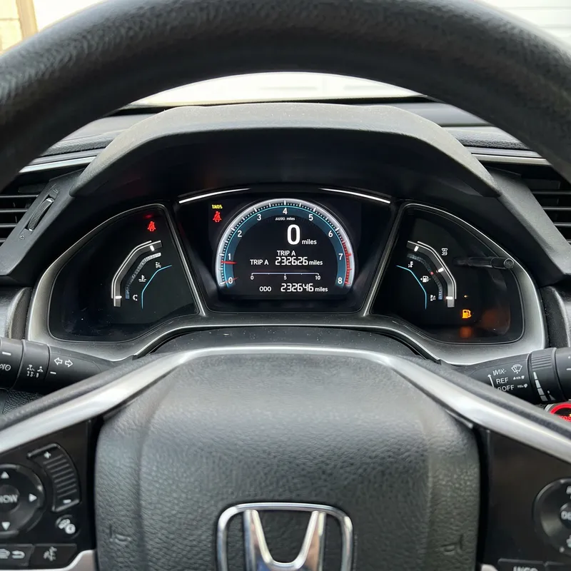 Honda Car Dashboard Odometer Detail | 232626 Miles Honda Car Dashboard Odometer Detail | 232626 Miles