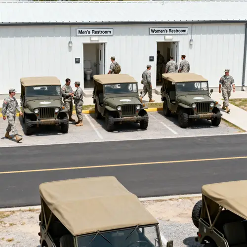 Military Base Bathroom: Men's & Women's Signs
