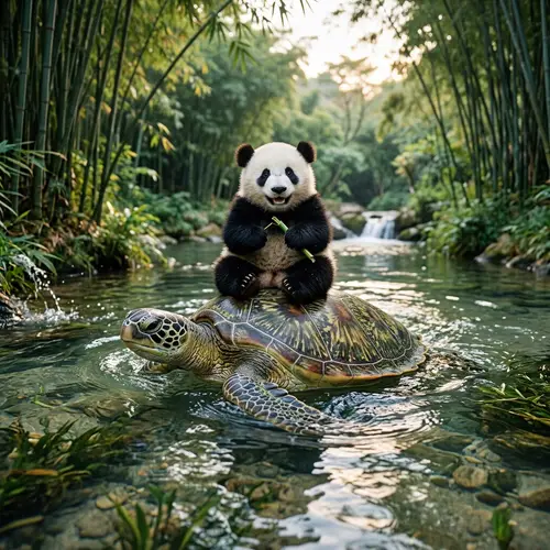 Panda and Turtle: A Unique Wildlife Duo