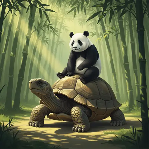 Panda and Turtle: A Unique Wildlife Duo