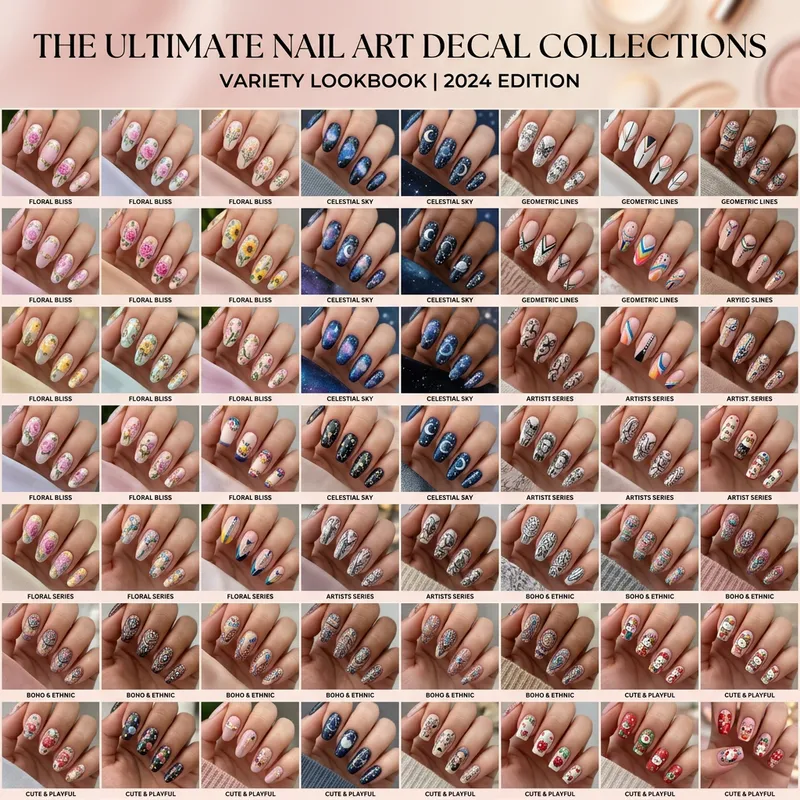 Innovative Nail Art Decal Designs | Unique Patterns & Colors