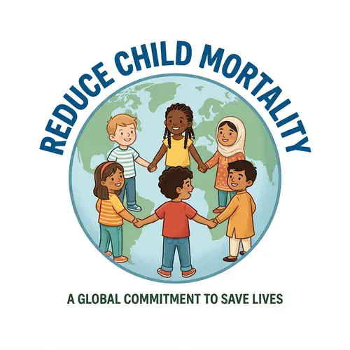 Reduce Child Mortality Logo - Global Kids Unity Design