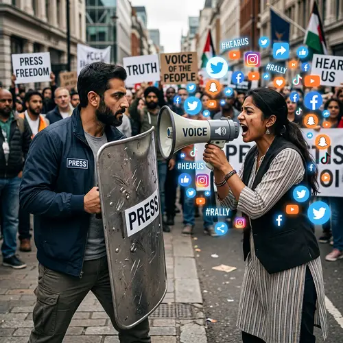 Middle-Eastern Male Shield vs. South Asian Female Megaphone