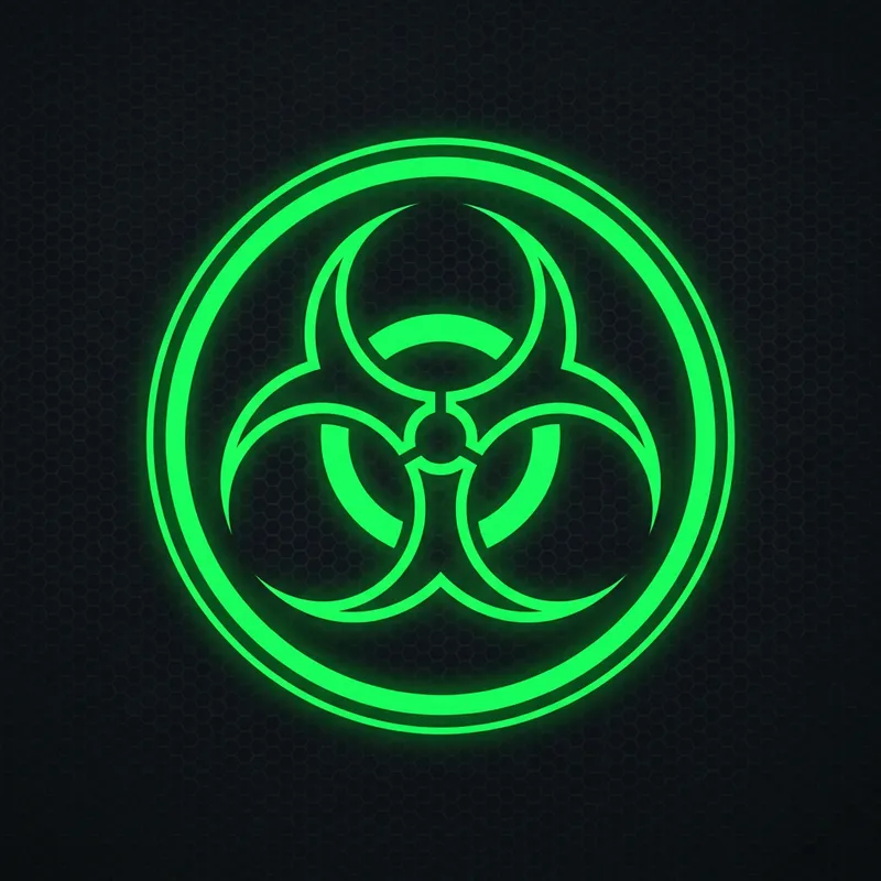 Minimalist Gamer Biohazard Logo Design Minimalist Gamer Biohazard Logo Design