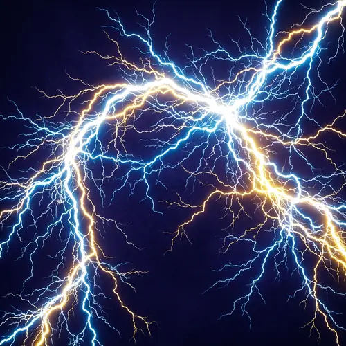 Vibrant Electricity Display - Power & Movement Visualization