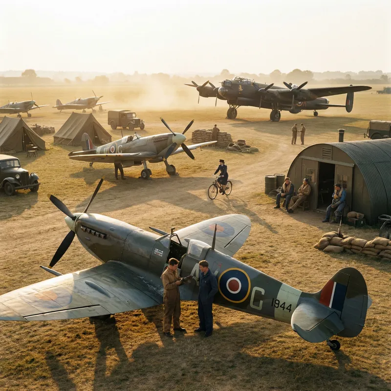 WWII British Airfield Servicewomen in Action