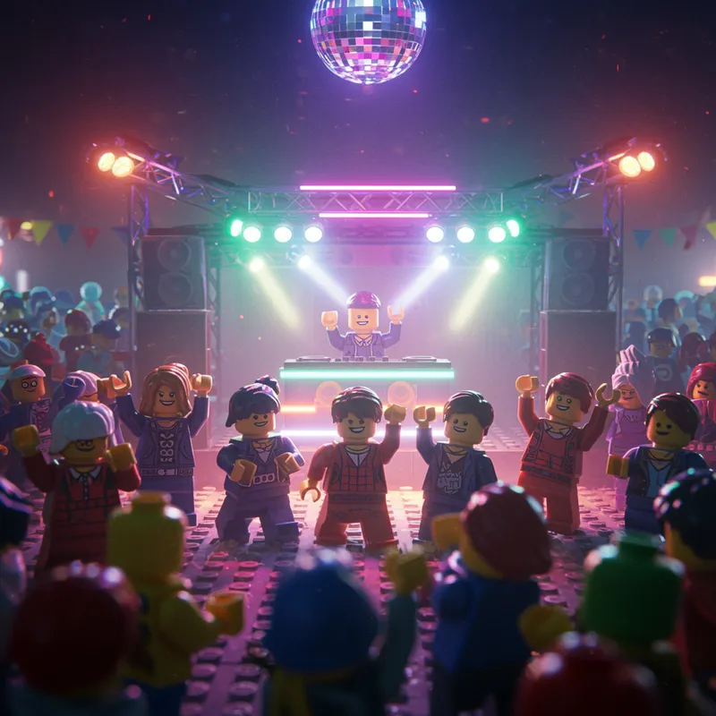 Lego Characters Raving: Fun and Excitement