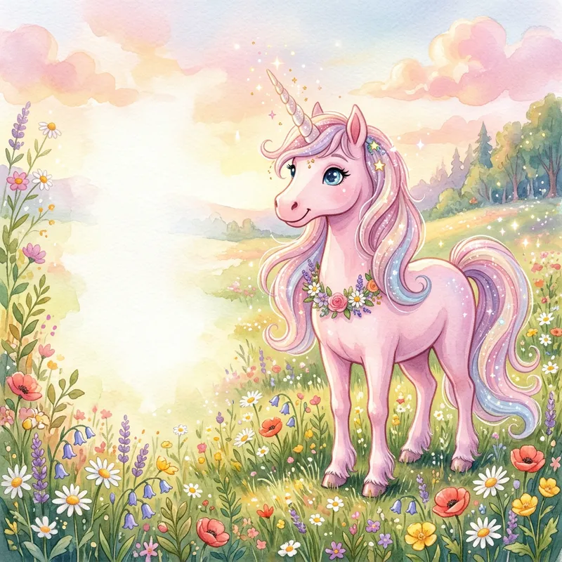 Cute Pink Disney Character Unicorn for Invitation