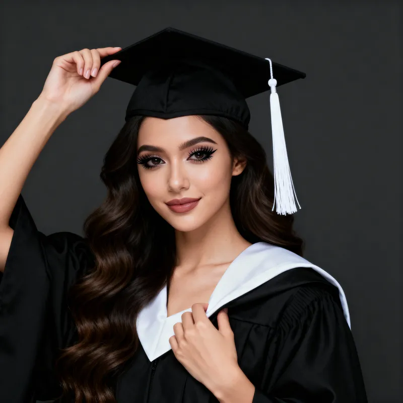 Graduation Portrait: Elegant College Graduate Image Graduation Portrait: Elegant College Graduate Image