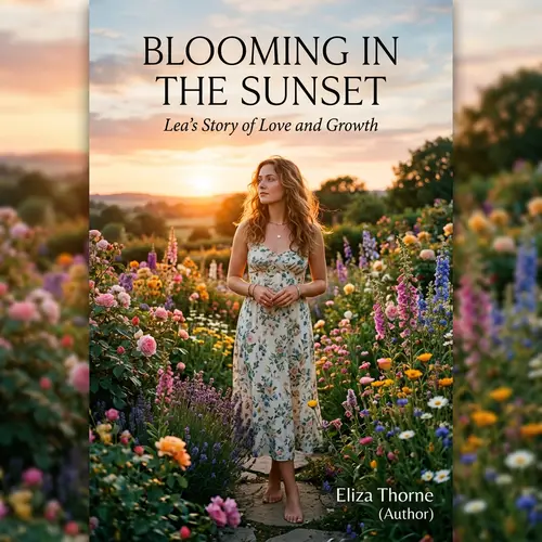 Lea in a Blooming Garden at Sunset