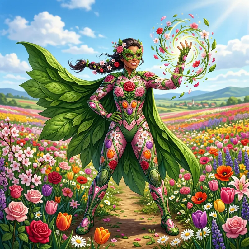 Floral Superhero - Plant Power Enthusiast