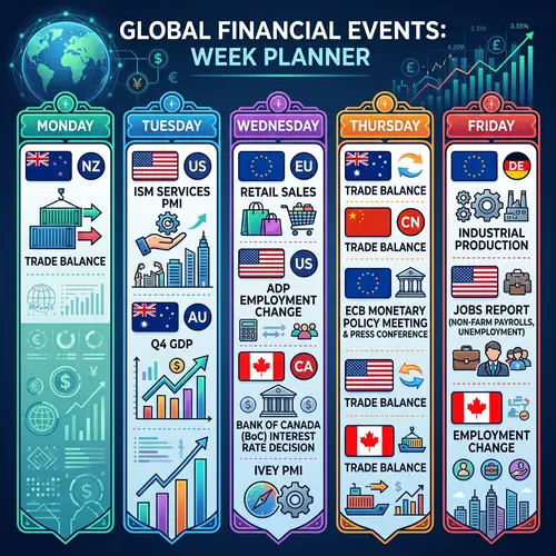 Global Financial Event Week: Rate Decisions & NFPs