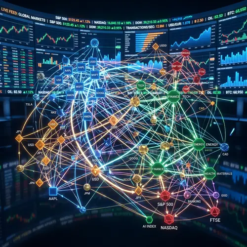 Abstract Financial Markets Visualization | Networks & Transactions