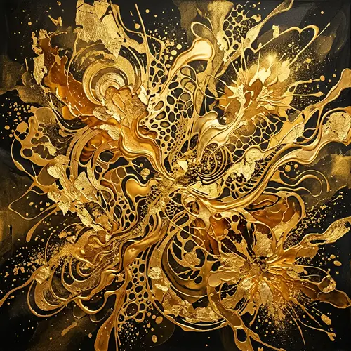 Luxurious Gold Abstract Art | Intricate Designs of Opulence