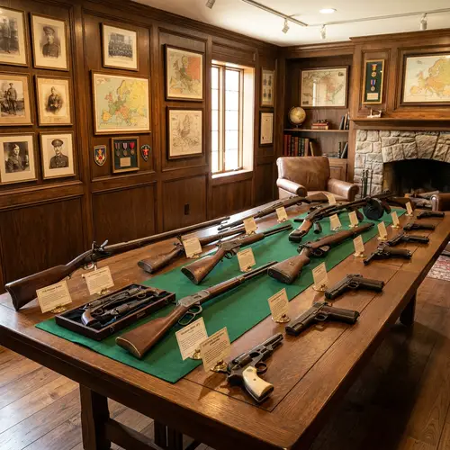 Historic Firearms Buffet | Vintage Weapons Display
