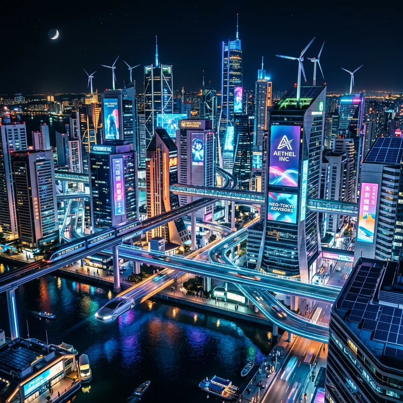 Futuristic Urban Landscape: A Technological Marvel