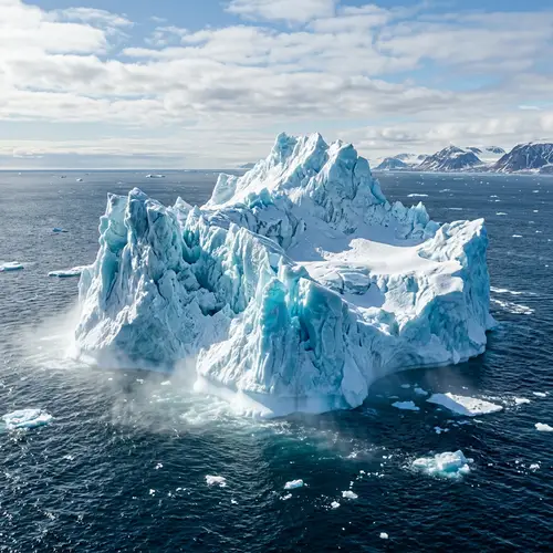 Gigantic Iceberg in Freezing Ocean