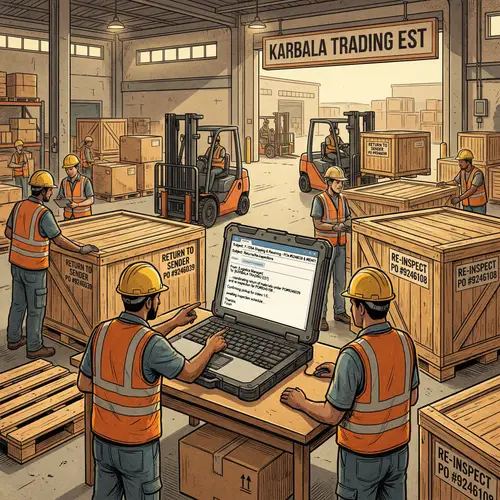 Coordinate Return or Re-Inspection of Materials | KARBALA TRADING EST