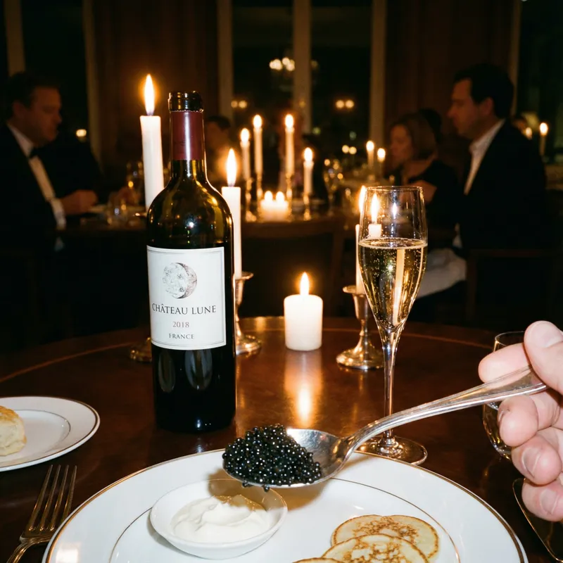 Exquisite Black Caviar and Wine Dining Experience