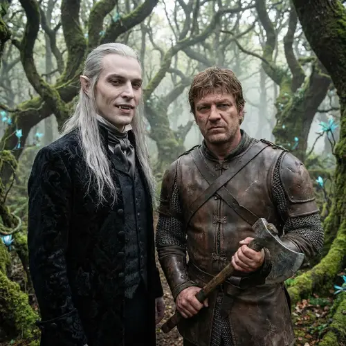 Mystical Forest Encounter - Vampire vs Warrior