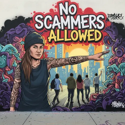 No Scammers Allowed: A Bold Street Mural
