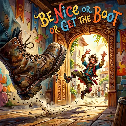 Be Nice or Get the Boot - A Whimsical Adventure