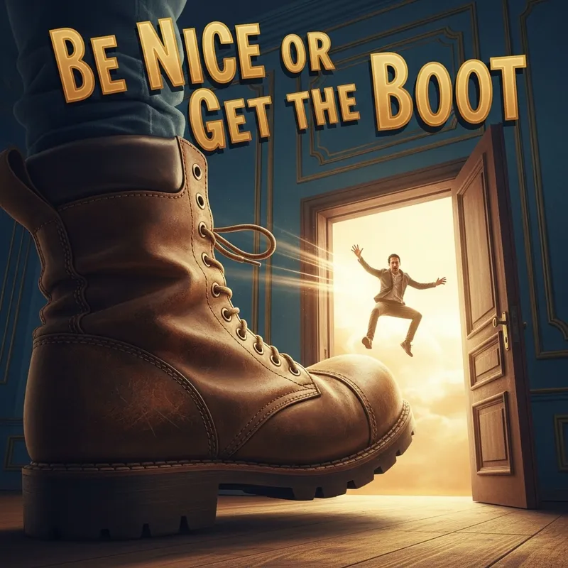 Be Nice or Get the Boot - A Whimsical Adventure Be Nice or Get the Boot - A Whimsical Adventure