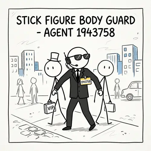 Stick Figure Body Guard: Fun and Simple Art