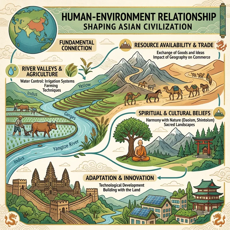 Impact of Human-Environment Relationship on Asian Civilization