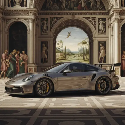 Modern Porsche 911 in Da Vinci Style