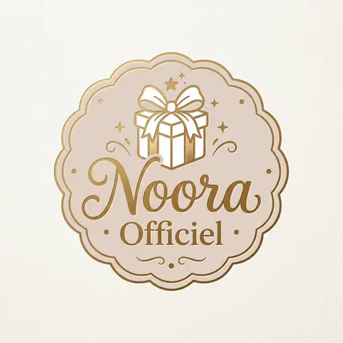 Chic & Playful Noora Officiel Gift Box Brand in Beige, White & Gold