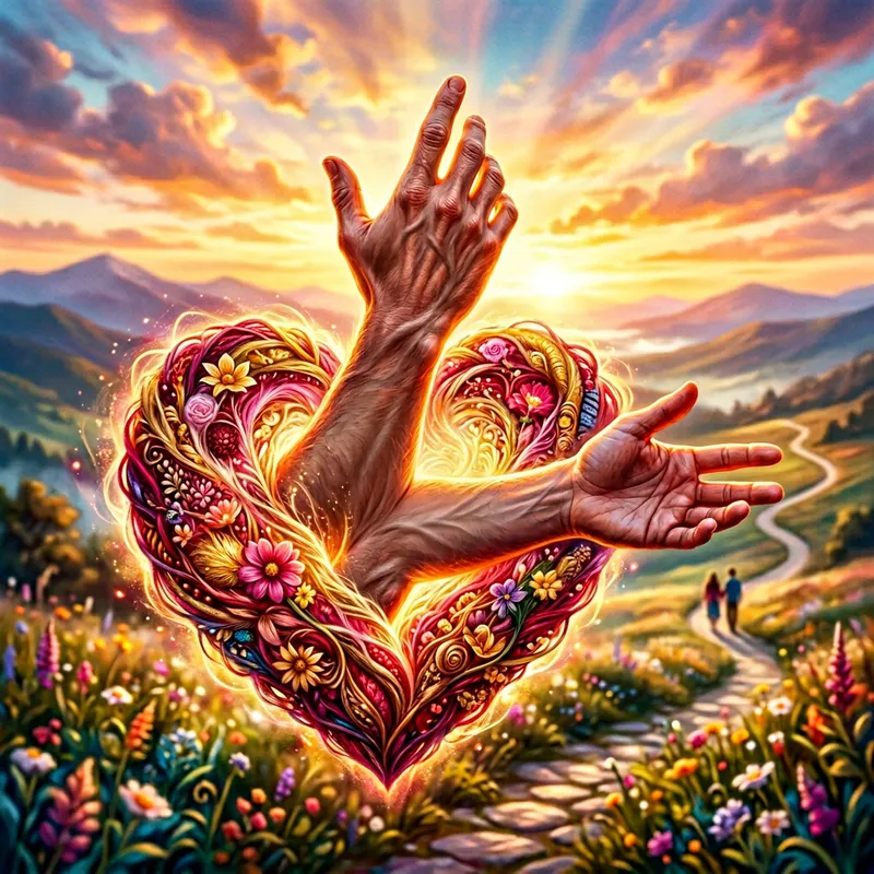 Heart Unity: Hands Embracing Hope and Connection
