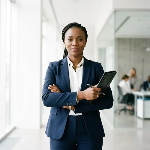 Confident Nigerian Businesswoman in a Suit