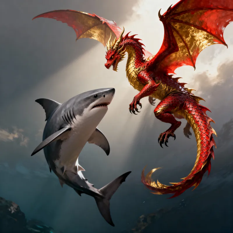 Shark and Dragon: A Unique Encounter