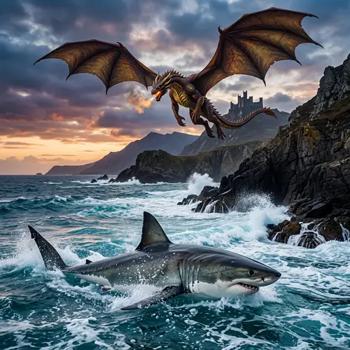 Shark and Dragon: A Unique Encounter