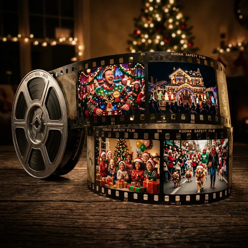 Dramatic Holiday Photo Reel Showcase