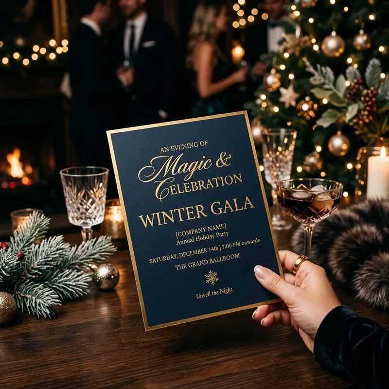 Winter Holiday Corporate Party Invitation Winter Holiday Corporate Party Invitation