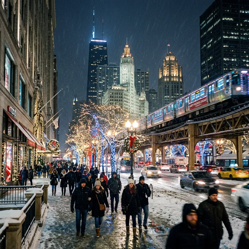 Winter Holidays in Chicago: A Dramatic View