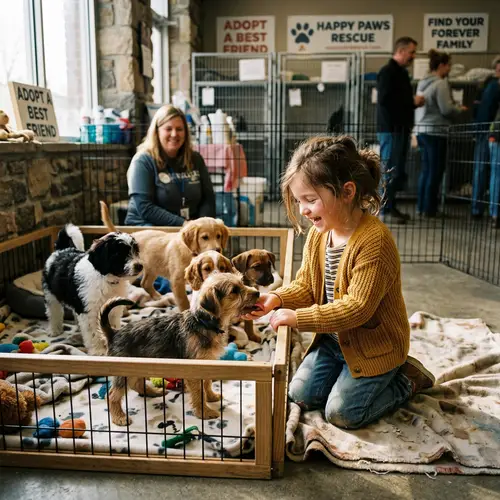 Little Girl Adopts Puppy from Animal Shelter