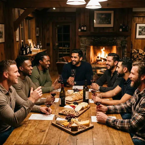 Intimate Wine Tasting with Muscular Men | Clubhouse Gathering