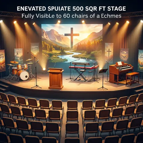 Vibrant Stage Design for Performance | Band Setup & Pulpit