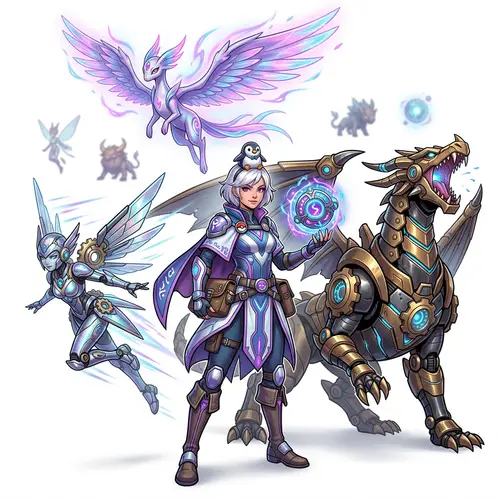 Imaginative Creature Trainer with Unique Imaginary Creatures