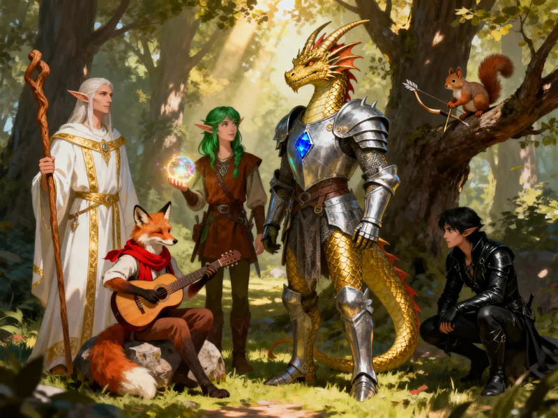 Adventurous Fantasy Party: D&D Character Guide