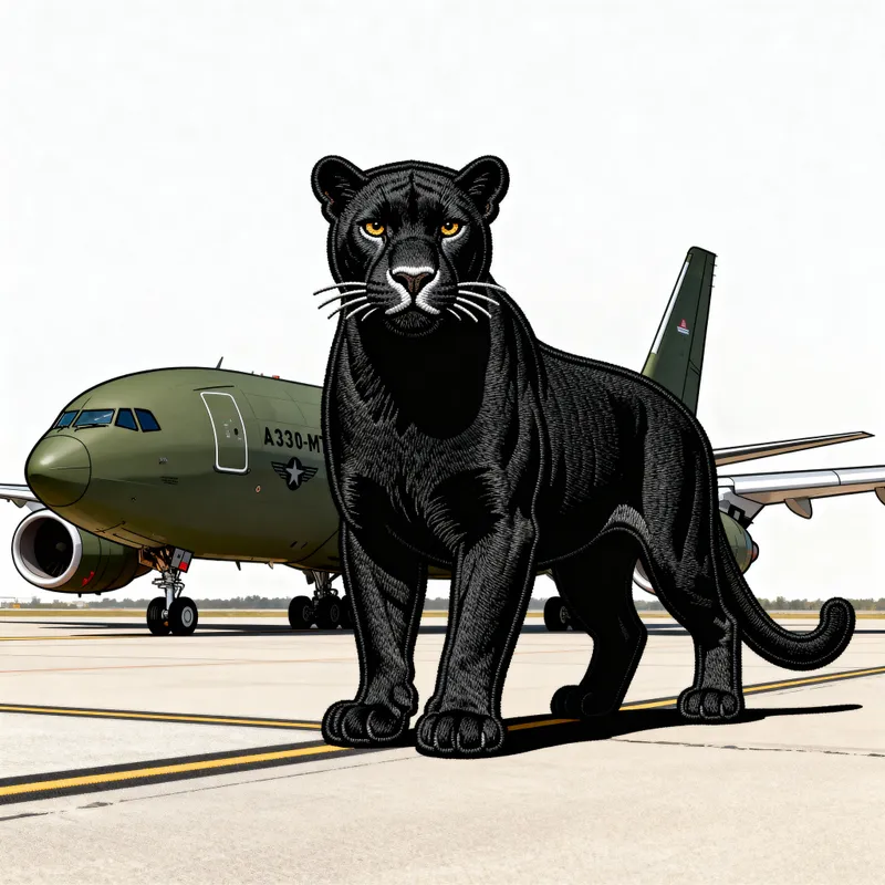 Black Panther with A330-MRTT Military Patch