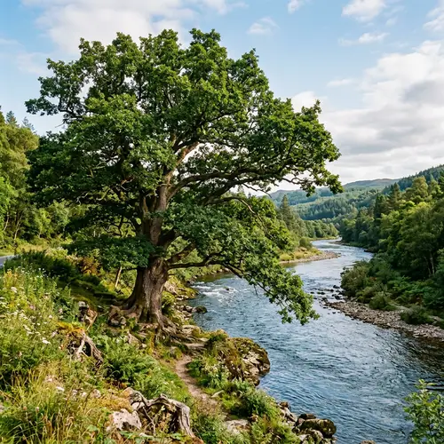 Majestic Tree Overlooking a Serene River